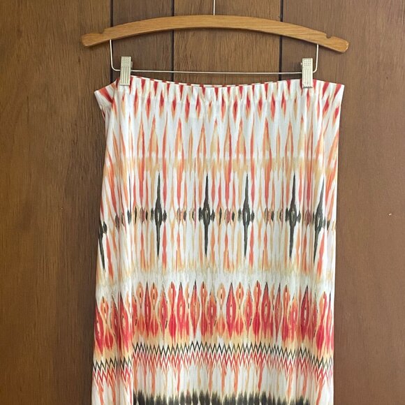 Chico's Skirt Women's 2 US Medium Asymmetrical Midi Tribal Boho Cottage Fairy‎ - Picture 10 of 16